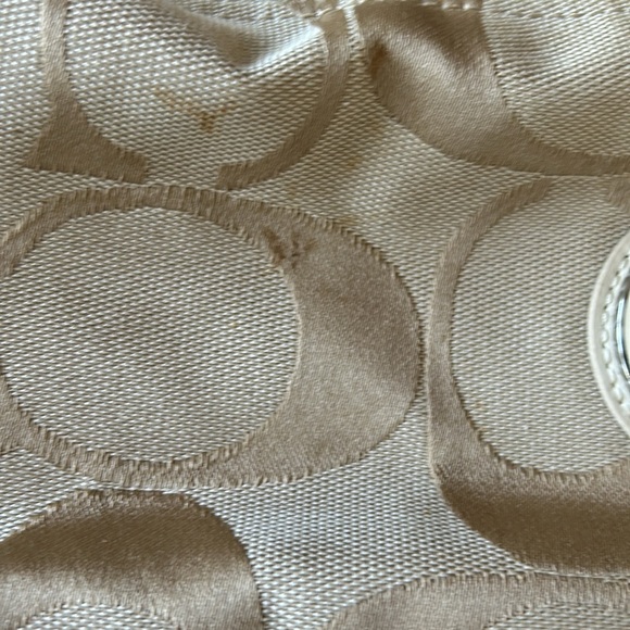 COACH Signature Creme Beige Stripe Bag Hobo Shoulder Handbag - Picture 2 of 6